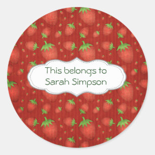 Name book plates classic round sticker