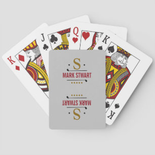 Name Brand Monogram Playing Cards