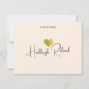 Name Calligraphy Monogram Heart Card