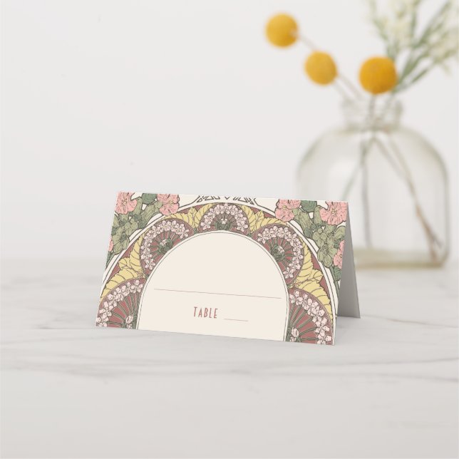 Name Cards Wedding Table Vintage (Front)