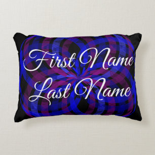 Name Change Flower Petal Geometric Accent Pillow