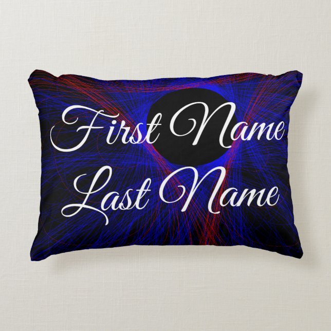 Name Change Geometric Triangle Accent Pillow (Front)