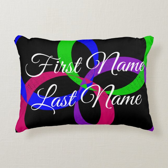 Name Change Interchange Geometric Accent Pillow (Front)