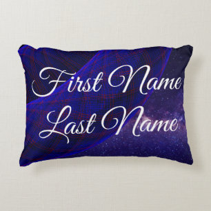 Name Change Space Doughnuts Geometric Accent Pillo Decorative Cushion