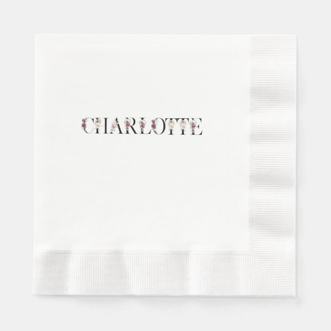 Name Charlotte Napkin (Front)