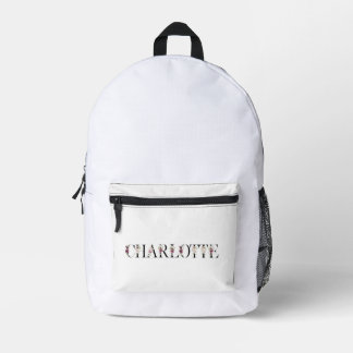 Name Charlotte Printed Backpack