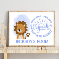 Name Christian Cute Baby Lion Bible Quote