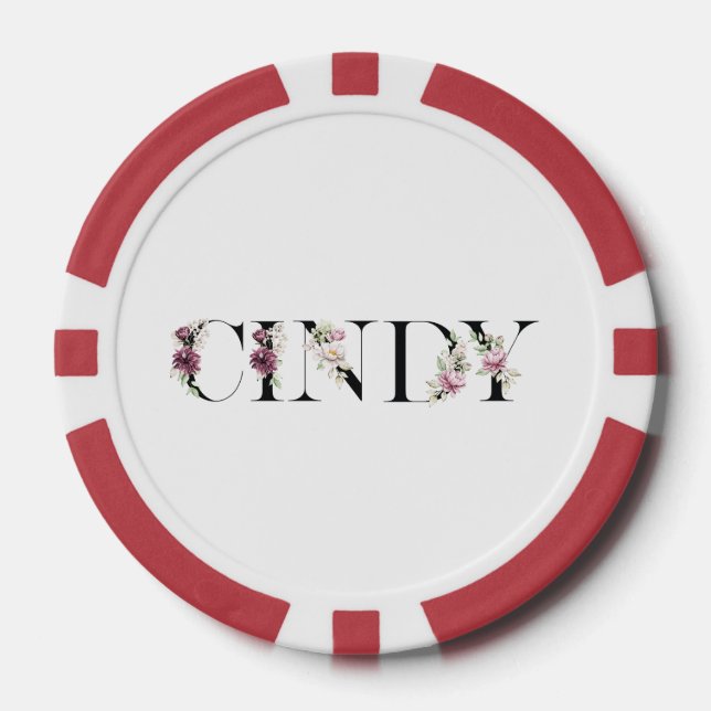 Name Cindy Poker Chips (Front)