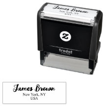 Name & City Return Stamp