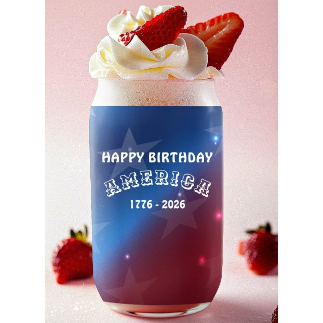 Name || Colorful Happy Birthday America Can Glass (Creator Uploaded)