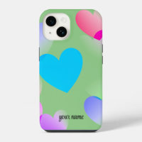 Name Colourful Gliding Hearts, Sage Green