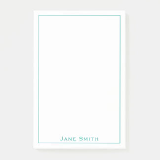 Name | Corporate Minimalist Simple Teal/White Post-it Notes