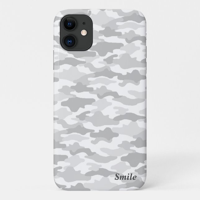 Name Custom Camouflage (White) Case-Mate iPhone ca Case-Mate iPhone Case (Back)