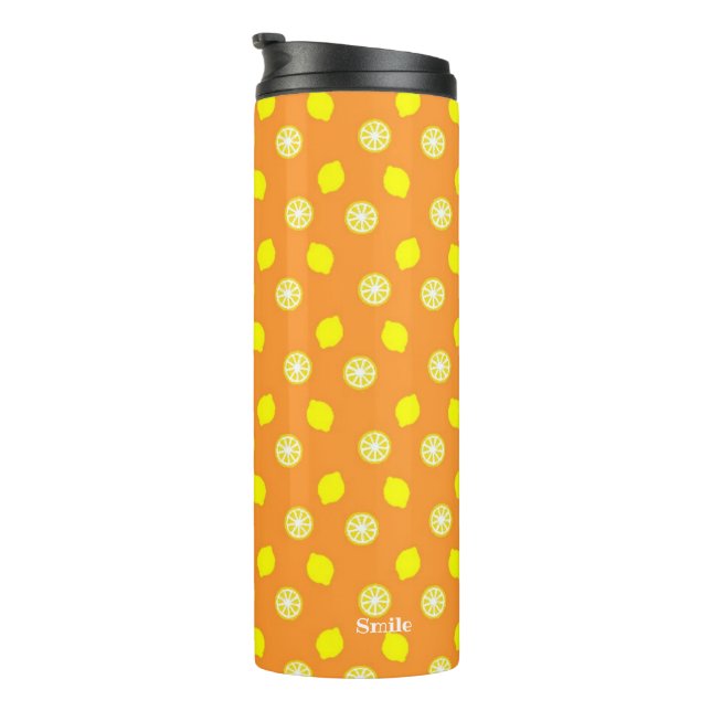 Name Custom Lemon Orange Tumbler (Rotated Right)