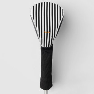 Name Custom Stripe (Black× White) Golf Head Cover