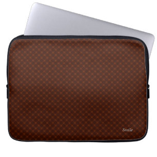 Name Custom Tartan Check (Dark Brown) Laptop Sleev Laptop Sleeve