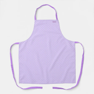 Name Custom Tartan Check (Purple) Apron