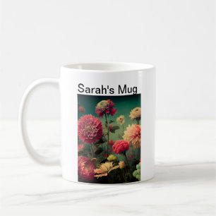 Name Customable Floral Mug