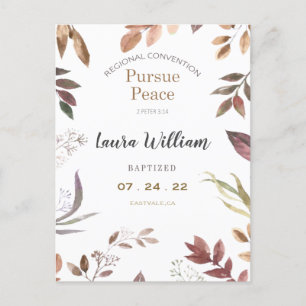 Name Customised 2022 JW Convention Baptism Postcard