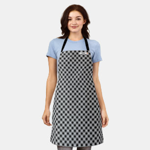 Name Customization Strawberry Ginge Check Black Ap Apron