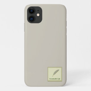 Name Customization Sustainable Life Beige Case-Mate iPhone Case