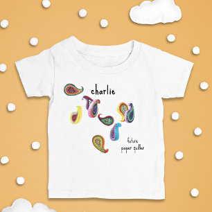 Name, Cute Colourful Future Paper Quiller Baby T-Shirt