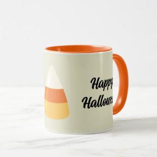 Name, Cute Halloween Candy Corn 11oz Combo Mug