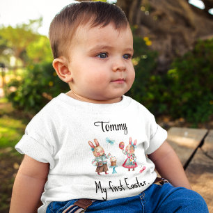 Name, Cute My First Easter Toddler 3-24mos Baby T-Shirt