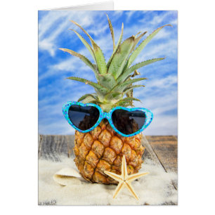 Name Day-pineapple wearing heart sunglasses
