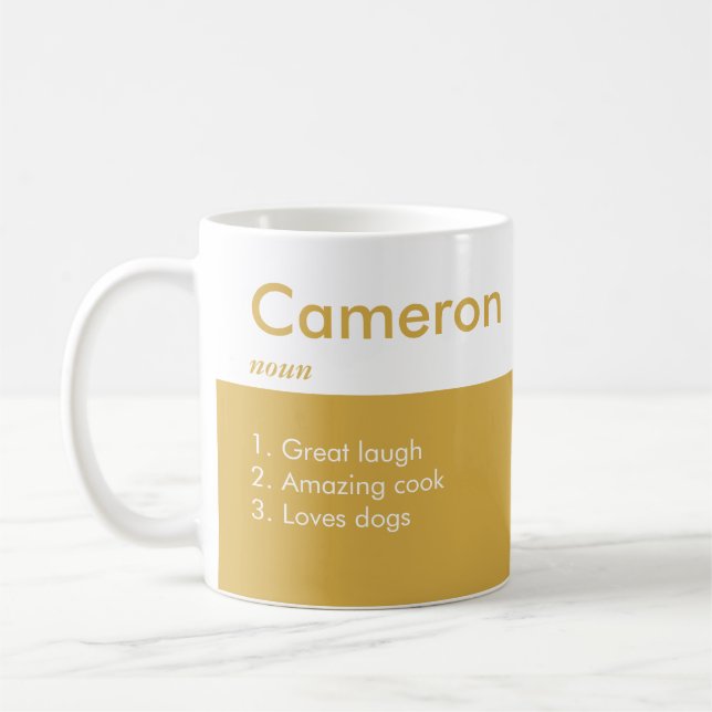Name Definition Coffee Mug (Left)