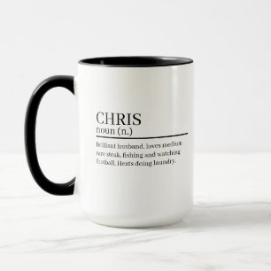 Name Definition Cup, Personalised Name Definition Mug