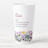 Name Definition with Simple Wildflower Border