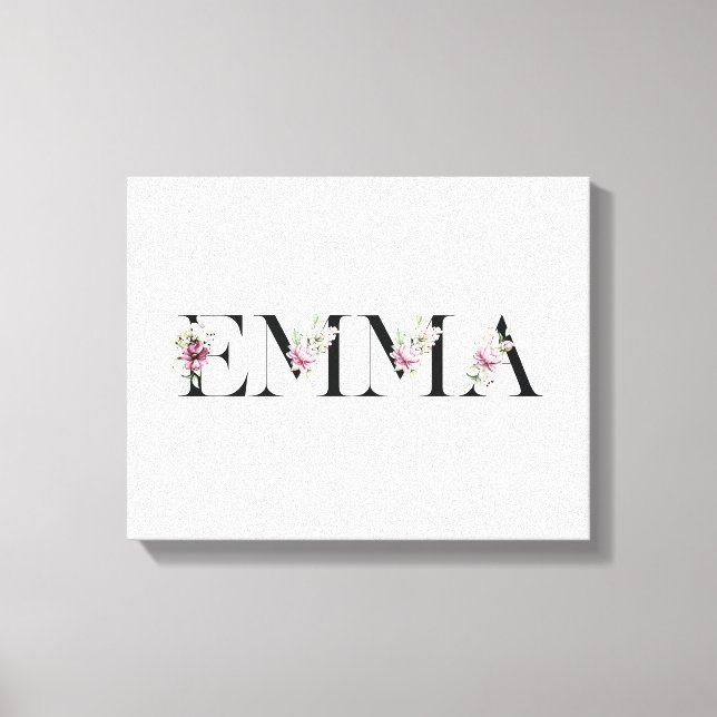 Name Emma Canvas Print (Front)