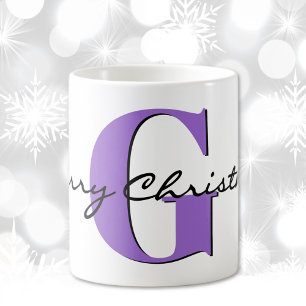 Name, February Amethyst   Merry Christmas Coffee Mug