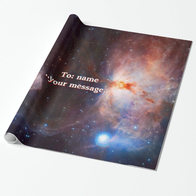 Name, Flame Nebula in Orion, intriguing deep space Wrapping Paper (Unrolled)