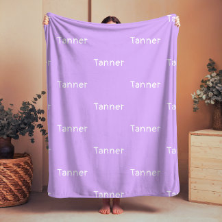 Name Fleece Blanket Lavender Custom Birthday Gifts