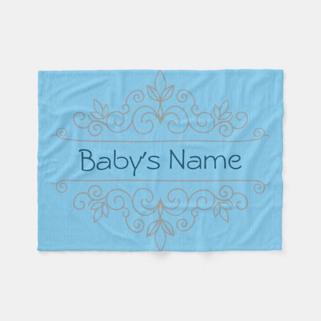 Name Frame Baby Blanket (Front (Horizontal))
