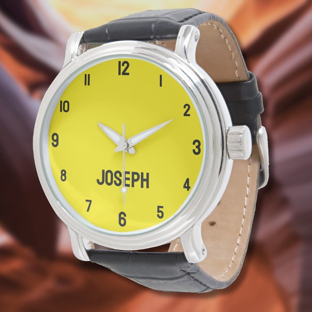Name Girl Boy Women Men | Canary Yellow Modern Watch (Creator Uploaded)