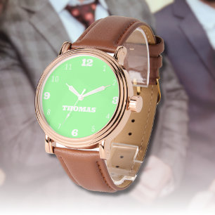 Name Girl Boy Women Men   Neon Mint Stylish Watch