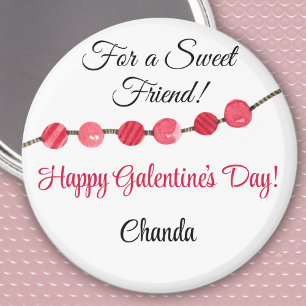 Name   Girly Happy Galentine's Day 2.25-in Round Magnet