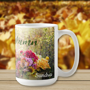Name, Gorgeous Autumn Colour Print 15oz Coffee Mug