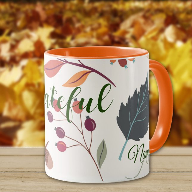 Name, Grateful Autumn 11oz Combo Beverage Mug (Creator Uploaded)