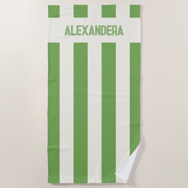 Name Green Margaritas Bachelorette Bridesmaid  Beach Towel (Front)