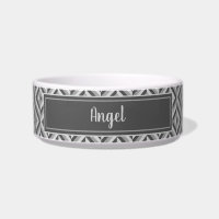 Name Grey Three-Tone Diamond Pattern Pet