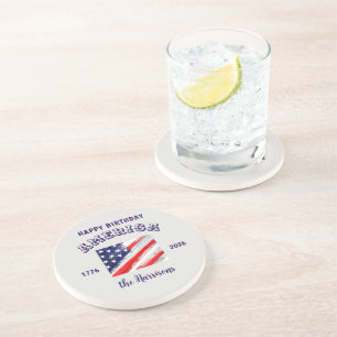 Name    Happy Birthday America USA Flag Sandstone Coaster