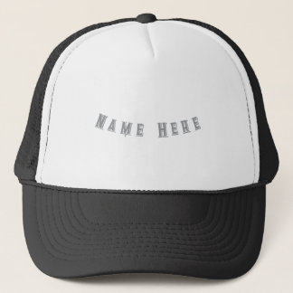 Name Here Clean Stroke Highlights-Cap Wear Modern  Trucker Hat