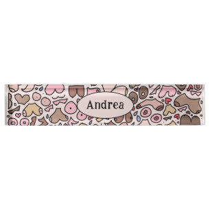Name humour neutral breast pattern nameplate