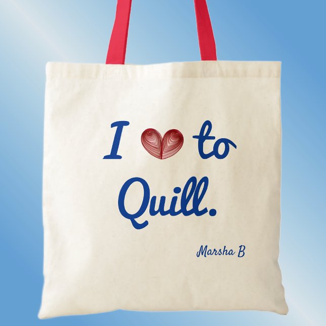 Name, I (heart) to Quill, Budget Cotton Tote (Creator Uploaded)