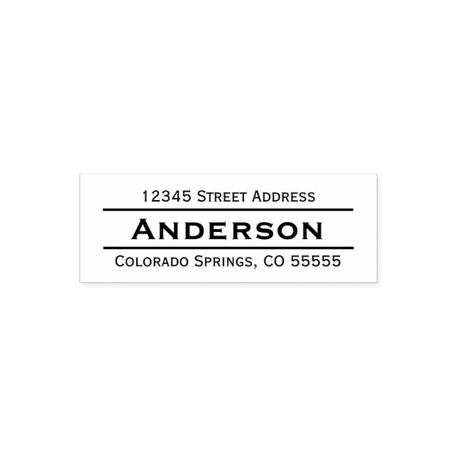Name in Centre Return Address - Self-Inking Stamp (Design)