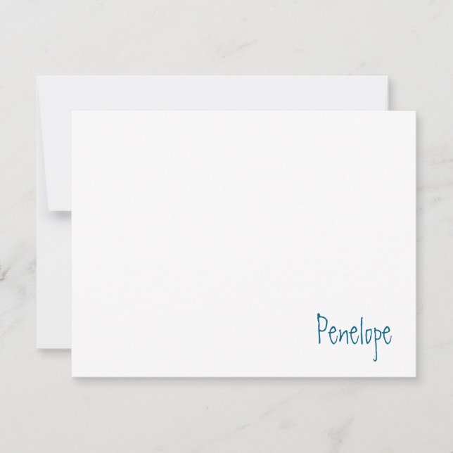 Name in Corner Minimalist Personalised Card (Front)